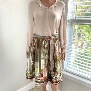CALVIN KLEIN skirt Silk abstract